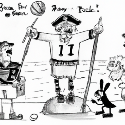 "Arrr, matey! That three-point shot be the black spot upon basketball, claims a jolly old scribe!"